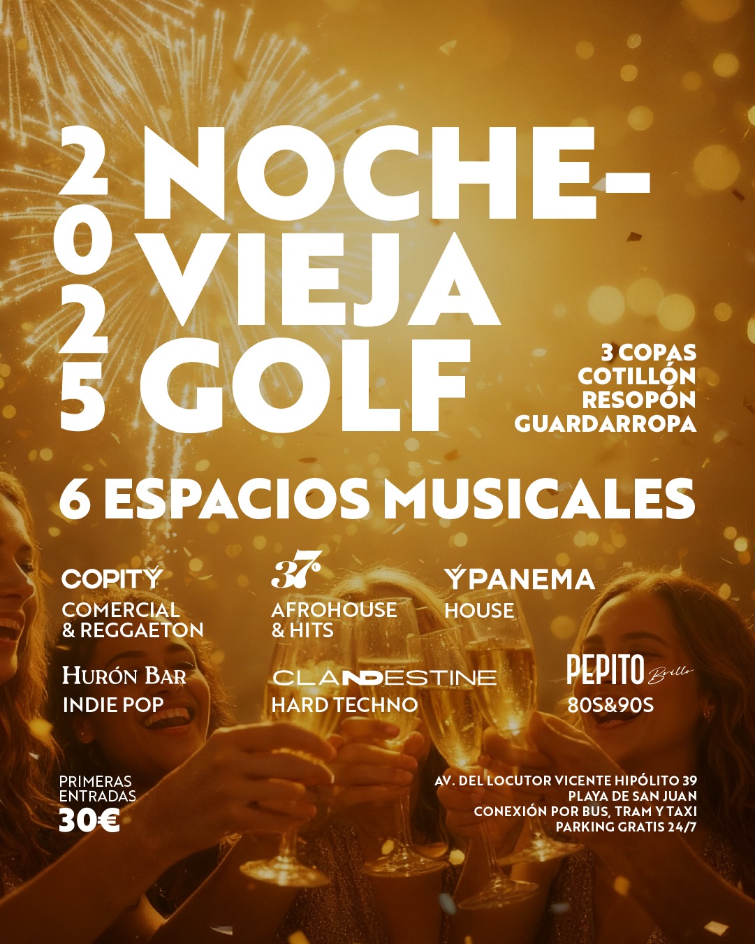 2025-2026 Nochevieja Discoteca Copity San Juan Alicante