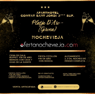 Nochevieja Aparthotel Comtat Sant Jordi Platja DAro Girona